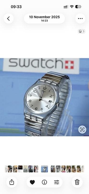часы swatch: Swatch Originals kişi/qadın qol saatı - Korpus: şəffaf polikarbonat - — 1