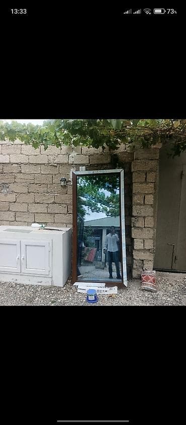 şuşe qapi: Plasdik çərçivəli vitraj/qapı şüşəsi - Material: möhkəm plasdiq — 2