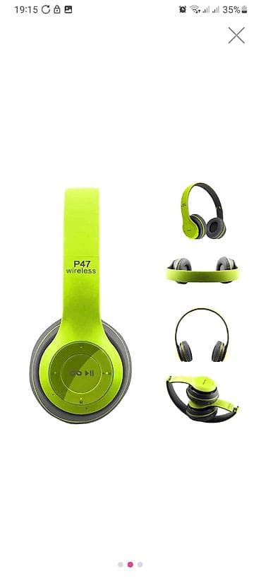 masaustu komputerlər: Məhsul: P47 Wireless qulaqcıq - Bağlantı: Bluetooth (4.1+EDR yazısı — 4