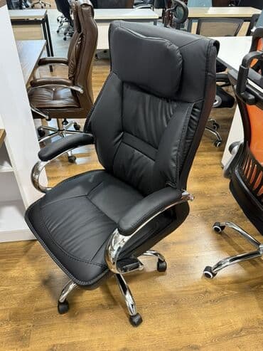 спинка для офисного кресла: С колесиками, Рукояти регулируются, Кожзаменитель — 3