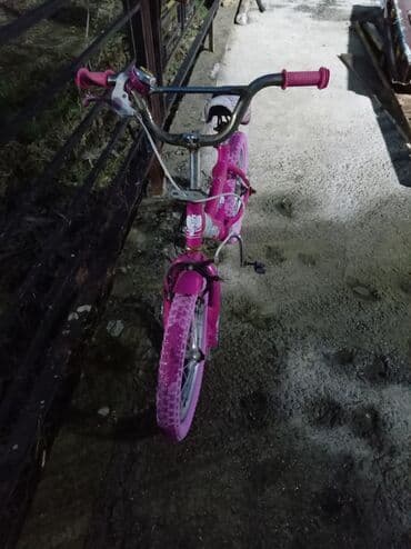 qız üçün velosiped: Uşaq velosipedi – çəhrayı rəngdə - Təkər ölçüsü: təxminən 16 düym - — 4