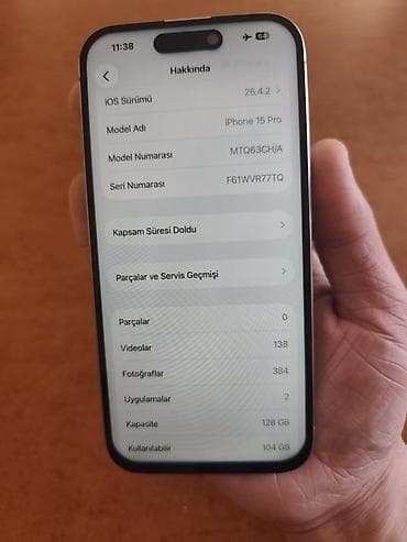 samsun a17: IPhone 15 Pro, 128 GB, Natural Titanium, Face ID — 7