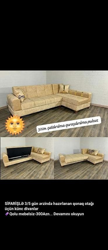 Künc divan, Yeni, Açılan, Parça