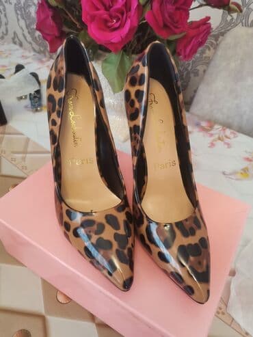 женские бирюзовые туфли: Tuflilər, Ölçü: 37, rəng - Qəhvəyi, Yeni — 2