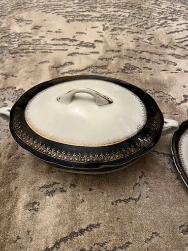 обеденный набор: Nahar dəsti, rəng - Göy, Farfor, 11 nəfərlik — 5