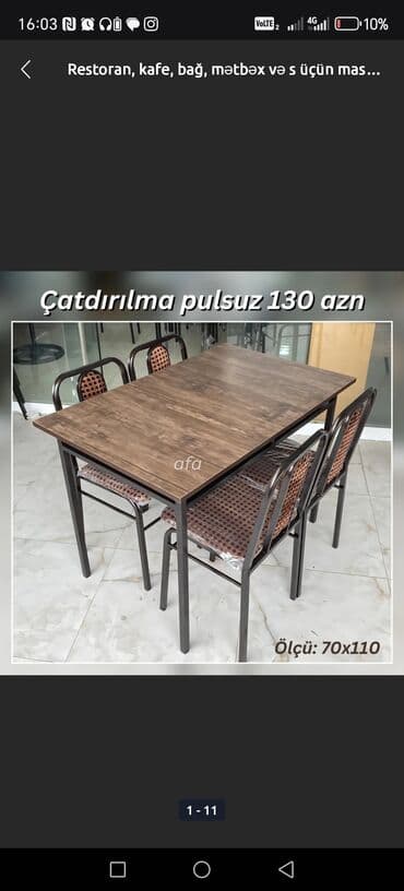 стол для балкона: Гостиный стол, Раскладной, Дерево, Прямоугольный стол — 3