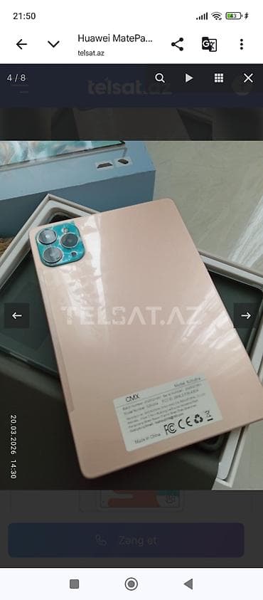 CMX S26Ultra planşet - Model: S26Ultra (CMX) - Rəng: qızılı/şampan -