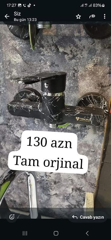 plastik su ceni: TECMSTAR markalı orijinal qarışdırıcı kranlar – hamam və mətbəx üçün — 5