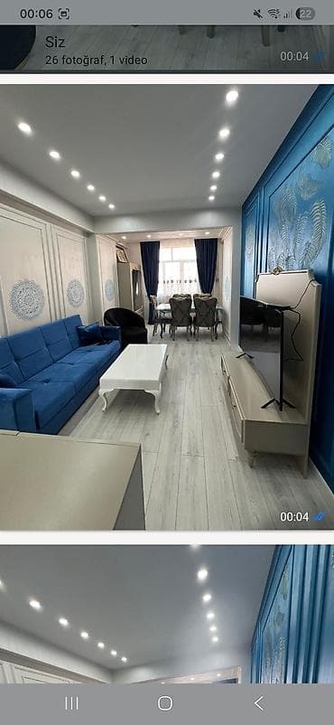 qonaq otagi ucun oboylar: Mebel dəsti – qonaq otağı üçün. - Rəng konsepti: mavi, krem və qızılı — 1