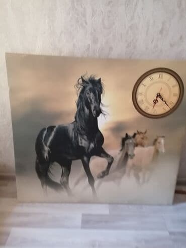 Digər aksesuarlar: Saat Kətan üstündə at çap olunub Əla hədiyyə — 6