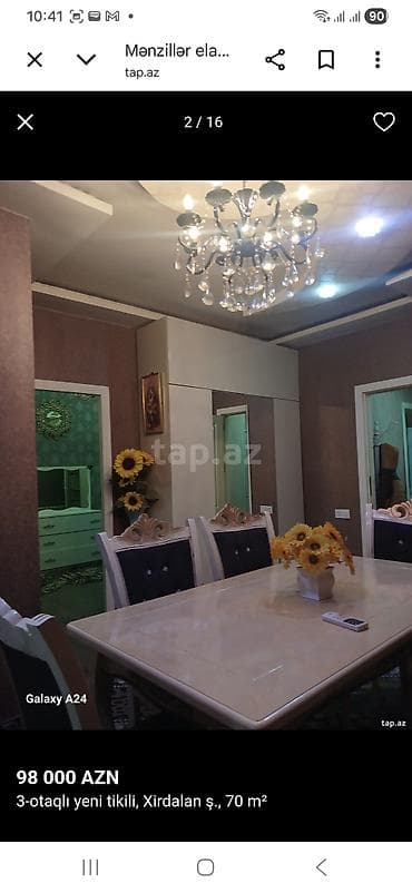 Xırdalan şəhərində 3 otaqlı yeni tikili mənzil – 70 m² - Ümumi sahə