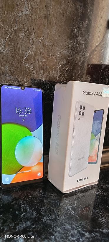 philips xenium x331: Samsung Galaxy A22, 128 GB, rəng - Ağ, Barmaq izi — 6