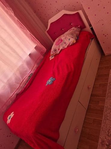 Для девочки, Кровать, С подъемным механизмом, Без матраса, С выдвижными ящиками
