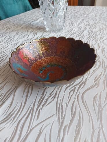 ваза напольная керамическая высокая: 2 ədəd bürünc şirniyyat qabı satılır. Əl işidi. Hindistan istehsalı — 2