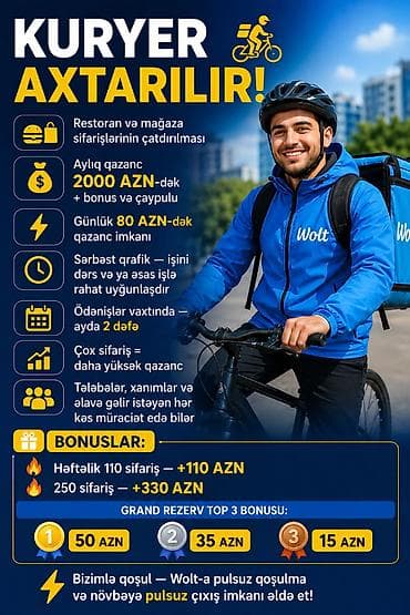 restoran kuryer: Piyada kuryer tələb olunur — 1