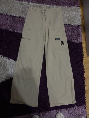 qaqa şalvarları: Оверсайз Мужские брюки, цвет - Бежевый — 1