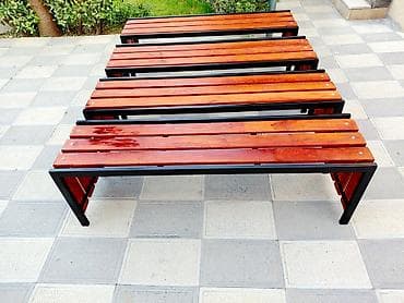 unitaz qara: Məhsul: Açıq məkan üçün dekorativ skamya - Material: Qara rəngli — 3