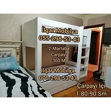 Oğlan üçün, Yeni, Çarpayı, Matrassız, Siyirməsiz, Laminat