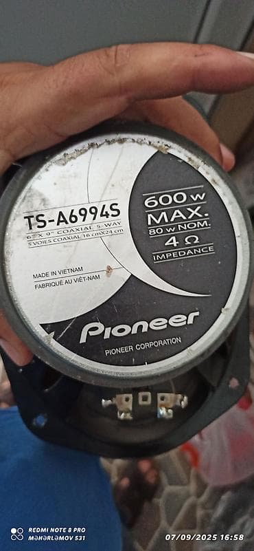 masin ucun bluetooth: Pioneer TS-A6994S avtomobil akustikası heçbir prablemi yoxdur maşını — 1