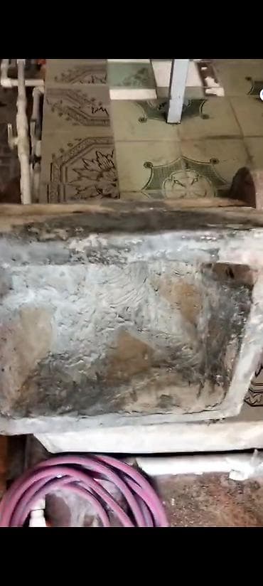 tarsofka boya: Beton əl yuma/çirkli işlər lavabonusu – şkaflı - Material: tökmə — 2