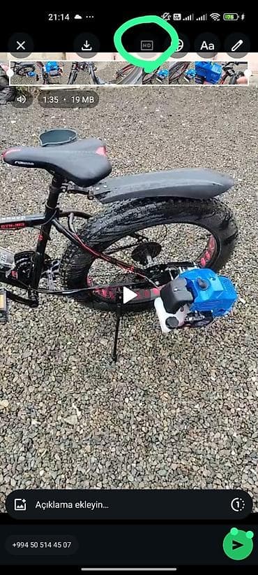 velasped: Benzin mühərrikli fatbike velosiped - Çərçivə: polad/alüminium — 2