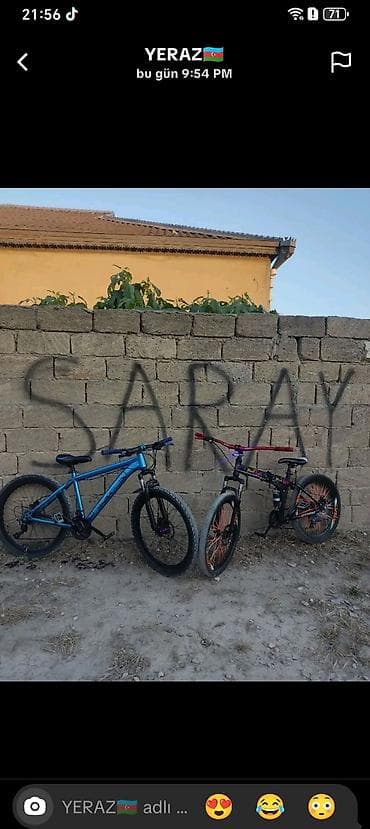 Dağ velosipedi – mavi rəng, alüminium gövdə Texniki xüsusiyyətlər: -