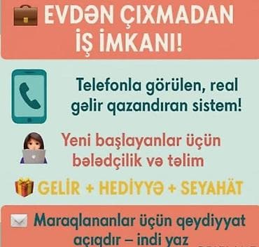anbardar koməkcisi: Evdən çıxmadan işləmə imkanı – telefon vasitəsilə görülən onlayn iş — 1