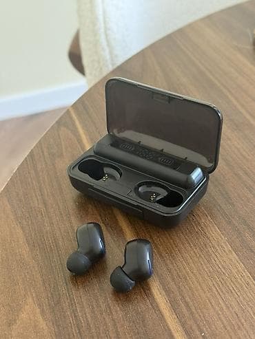 notebook bluetooth: Tam simsiz TWS qulaqlıq + şarj qabı - Rəng: qara, kompak tərtibat - — 2