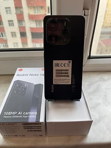 xiomi redmi not 10: Redmi Note 14, 256 GB, rəng - Qara, Zəmanət, Sensor, Barmaq izi — 4
