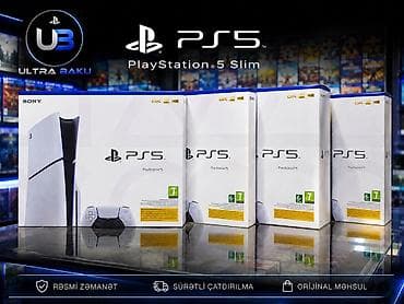 playstation oyunlar: Sony PlayStation 5 Slim oyun konsolu - Yeni ağzı baglı qutuda - Rəsmi — 1