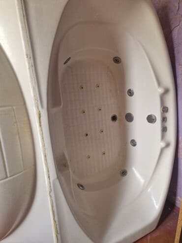 Mətbəx çanaqları: Hidromasajlı akril vanna - Material: parlaq ağ akril, anatomik — 2