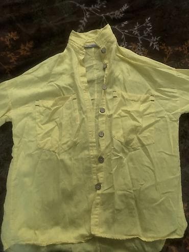 Digər kişi geyimləri: Sarı rəngli uzunqollu köynək - Parça: yüngül, ketan - Rəng: açıq — 3