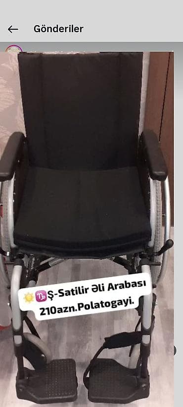tibb geyim: Əl arabası (manual təkərli kürsü) - Yüngül alüminium karkas - — 1