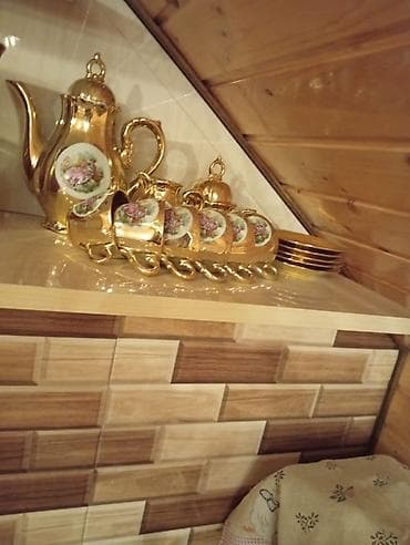 Çay dəsti, rəng - Qızılı, Farfor — 1