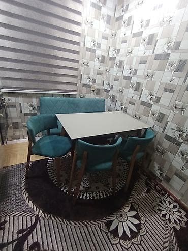 круглый стол на заказ: Для кухни, Нераскладной, Прямоугольный стол, 4 стула — 3