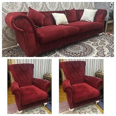 kamp stulu: İşlənmiş, Divan, 2 kreslo, Bazasız, Açılmayan — 1