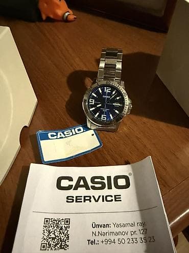 gumuş saatlar: Casio kişi qol saatı - Brend: Casio - Korpus və qolbaq: paslanmayan — 1