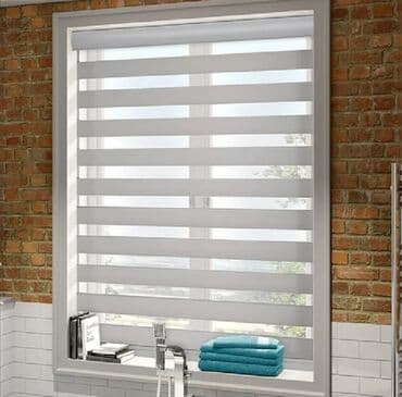 qara pərdə: Zebra tipli jalüz pərdələr - Dizayn: Dalbadal şəffaf və qapalı — 2