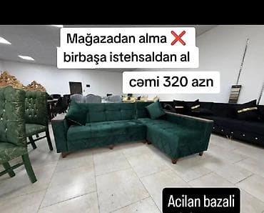 Künc divan, Yeni, Açılan, Bazalı, Vеlur parça, Çatdırılma yoxdur