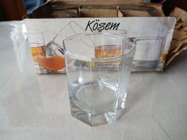 sovetin qablari: Stəkanlar, Şüşə, 6 ədədli dəst, Türkiyə — 1