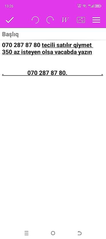 samsung j2 2017: Nömrə satışı - Xüsusi mobil nömrə: 070 287 87 80 - Qiymət: 350 AZN - — 1