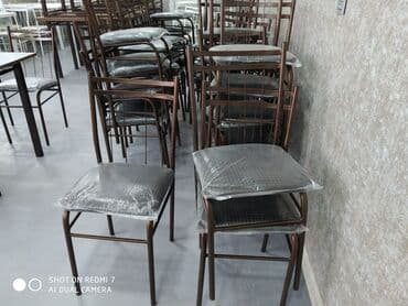 stol və stul dəstləri: Yeni, Dördbucaq masa, 4 stul, Açılmayan, Stullar ilə, Metal, Azərbaycan — 7
