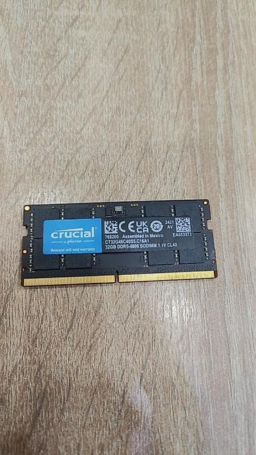 Crucial by Micron noutbuk yaddaşı – 32GB DDR5 SODIMM - Model lalafo.az -da Crucial by Micron noutbuk yaddaşı – 32GB DDR5 SODIMM - Model