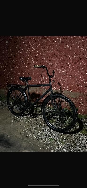 Şəhər/kruizer tipli velosiped – tam qara dizayn - Geniş, rahat sükan