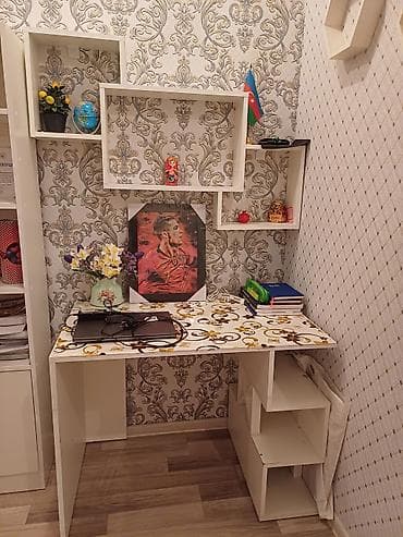 kitab refi: Ağ rəngdə yataq otağı mebel dəsti Tərkibi: - Geniş komod: 6 böyük — 4