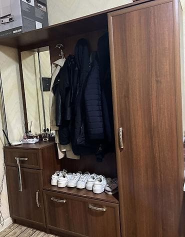 şfaner: 1 qapı, Güzgülü, Qəhvəyi, Digər material, Kupe, Düz dolab — 1