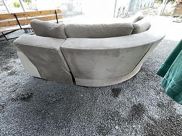 ps4 kreslo: Bej rəngdə künc divan dəsti - Tərkib: 2 böyük üçoturacaqlı modul + — 8