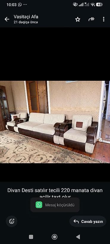 Divan Desti satılır tecili 220 manata divan acilir taxt olur