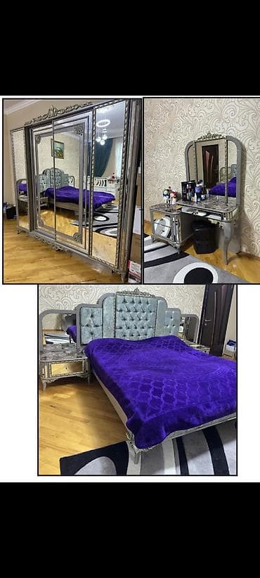 Мебель для дома: Двуспальная кровать, Шкаф, Комод, Трюмо, Б/у — 1