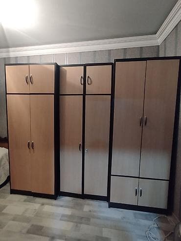 Modul şkaf dəsti - Material: laminat/LDSP (açıq ağac rəngi), kənarlar